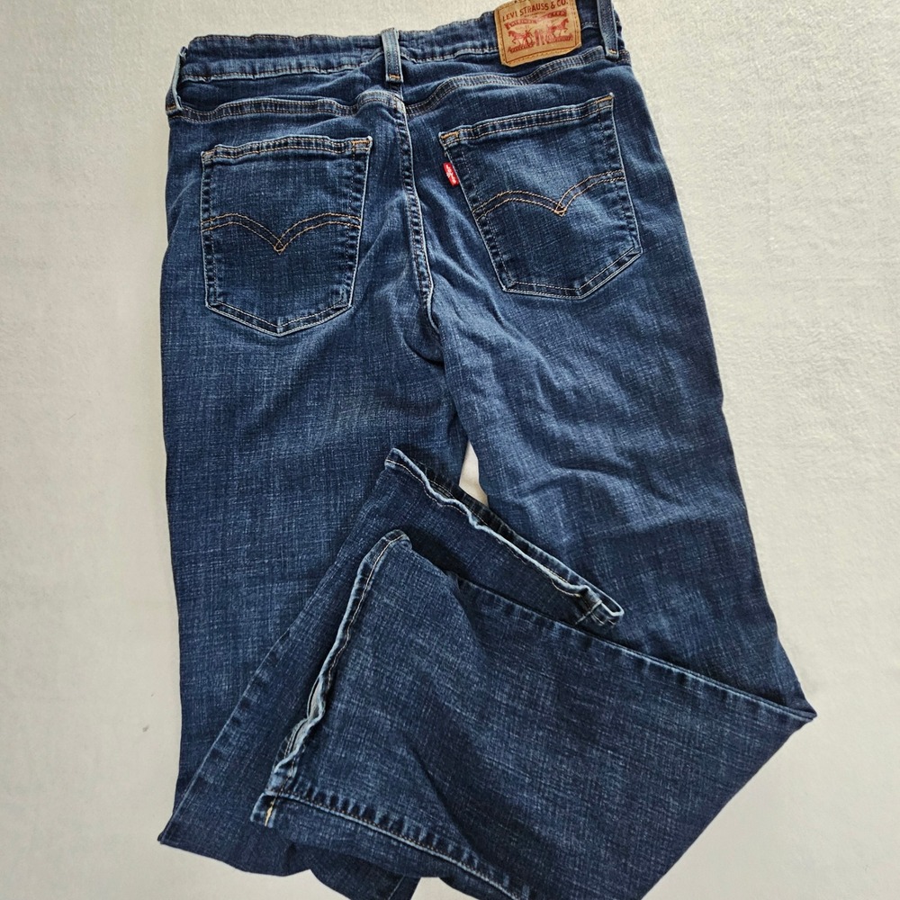 Levis 725 High Rise Bootcut Jeans Dark Wash Indigo Blue 18759-0038 Womens 31x30 - Picture 8 of 9